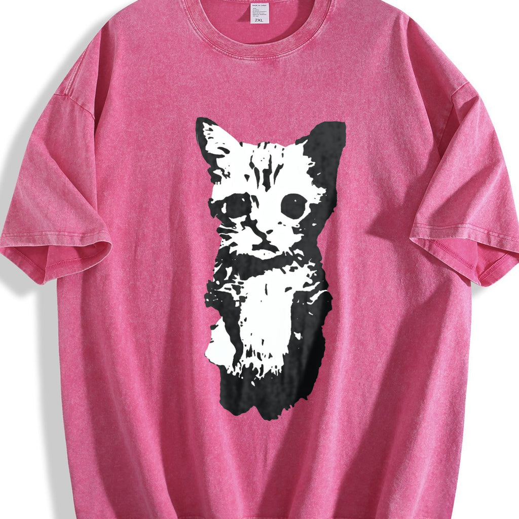 Cat Y2K Vintage Washed T-Shirt product image 7