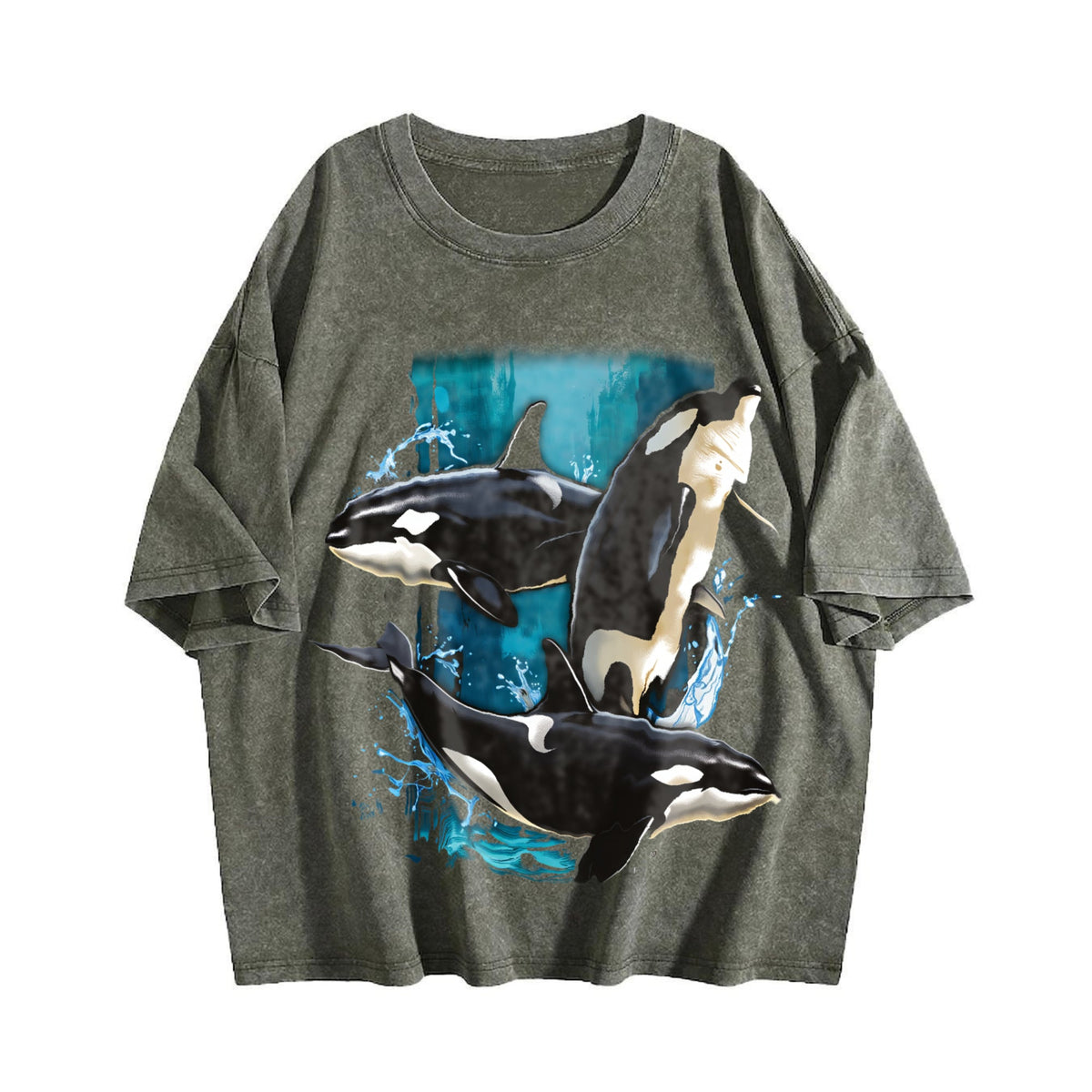 Orca Whale Vintage Washed T-Shirt product image 4