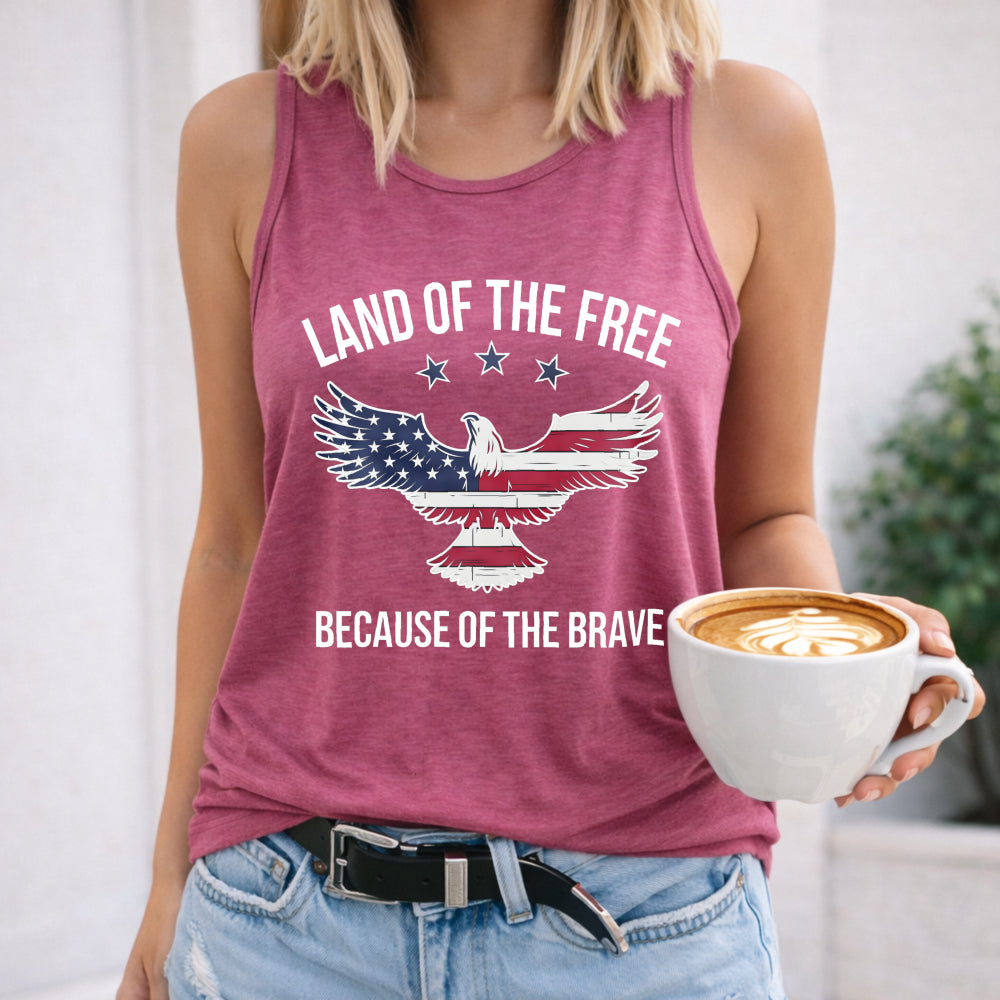 Land Of The Free Because Of The Brave Women's Tank Top