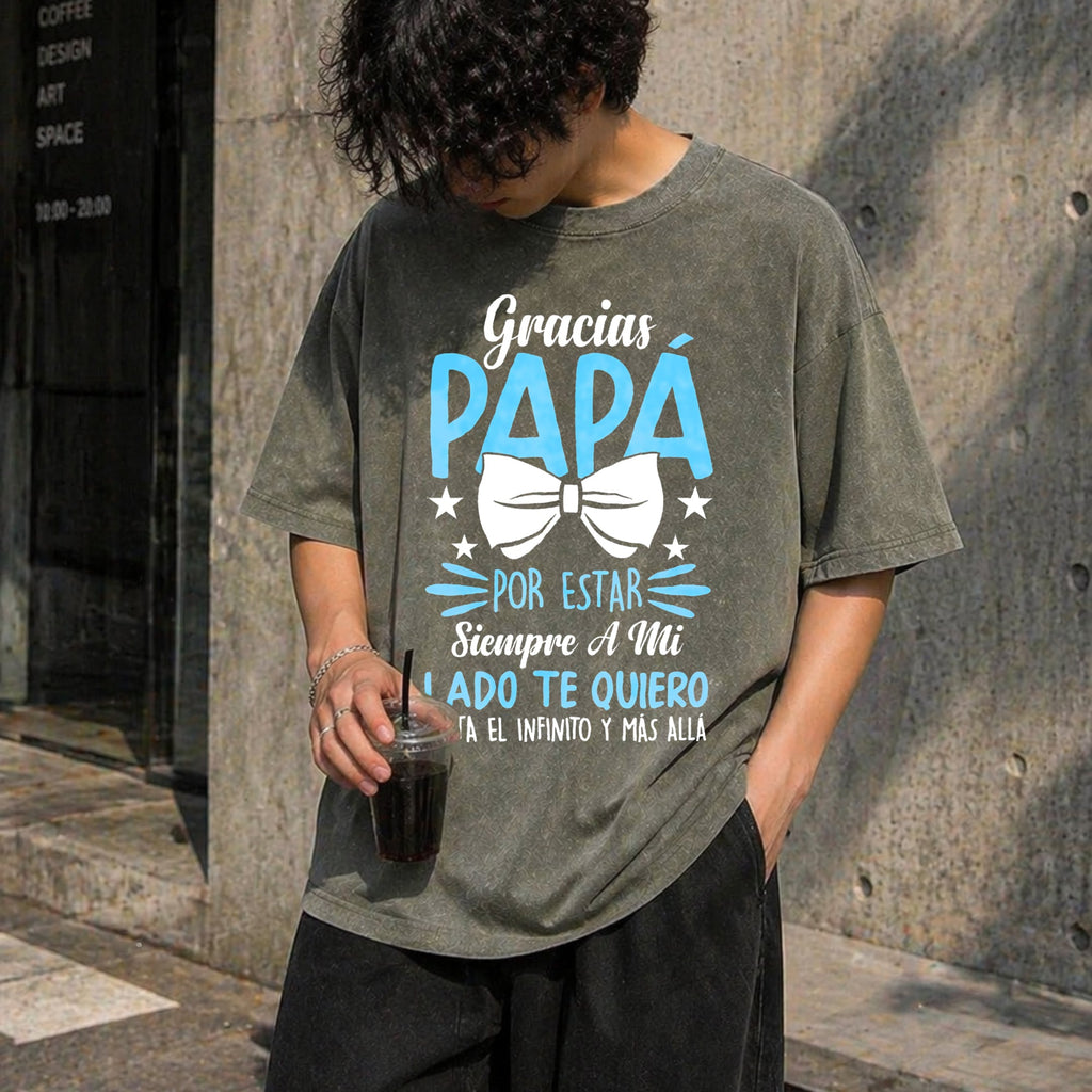 Papa Father's Day Birthday Vintage Washed T-Shirt product image 4
