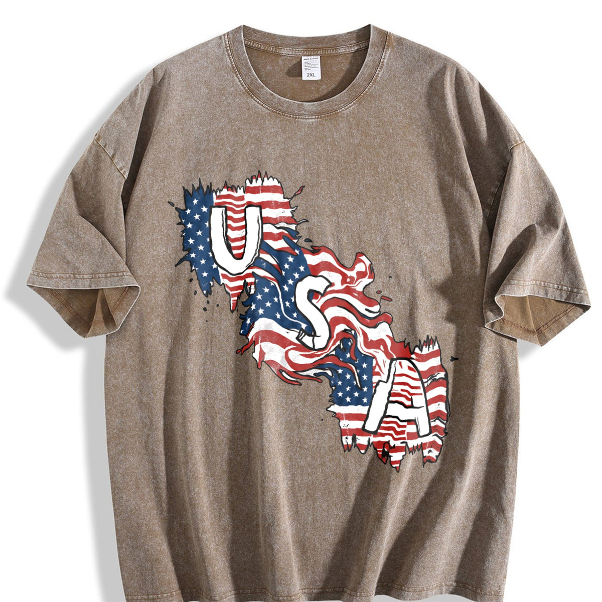 USA Flag Y2K Boxy Aesthetic Summer Vibes Lived-in Vintage product image 3
