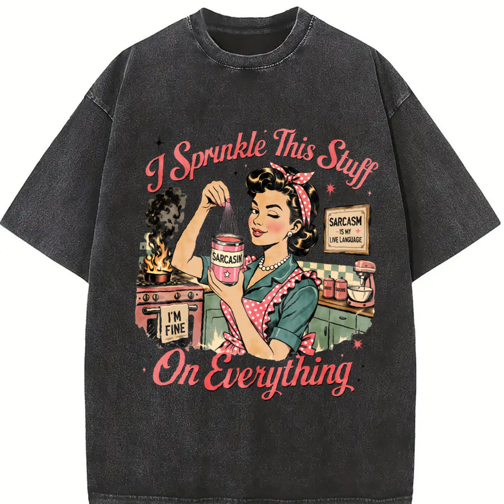 Sarcasm Vintage Washed T-Shirt product image 2