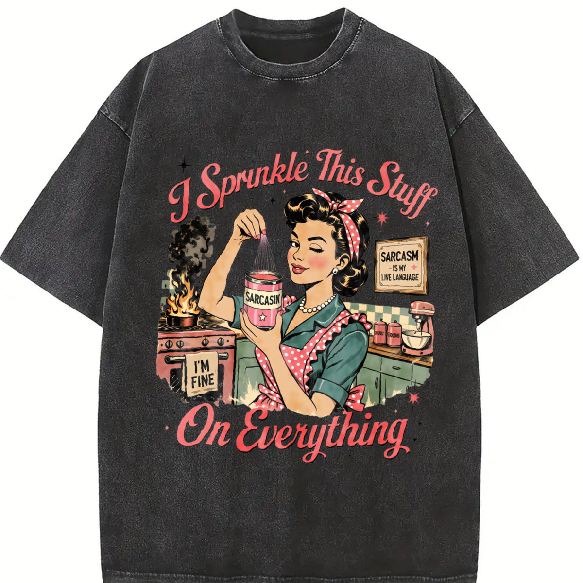 Sarcasm Vintage Washed T-Shirt product image 2