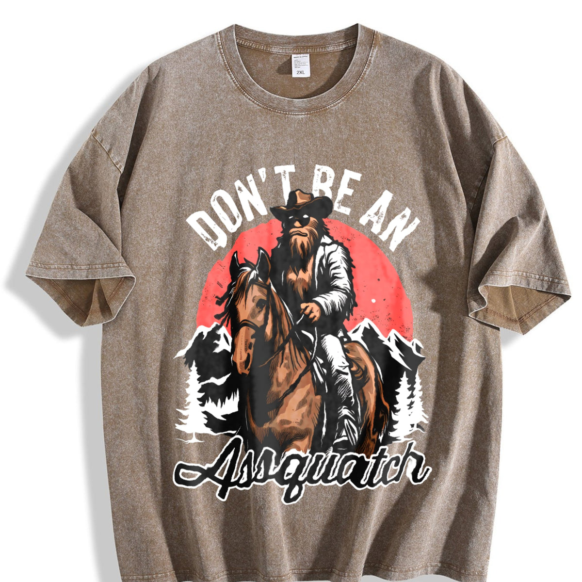 Bigfoot Don't Be An Assquatch 90s Vintage Washed T-Shirt product image 3