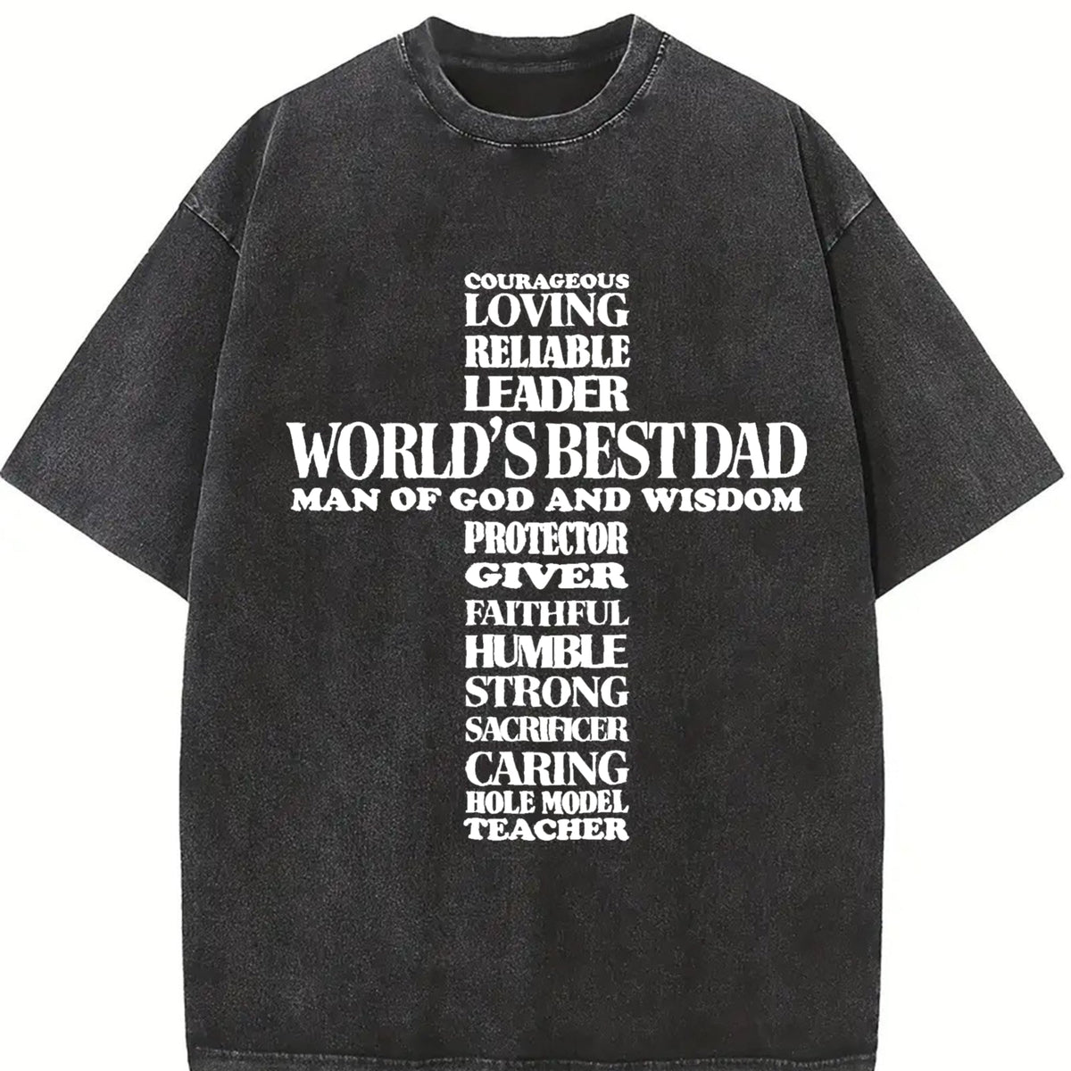 Worlds Best Christian Dad Vintage Washed T-Shirt product image 2