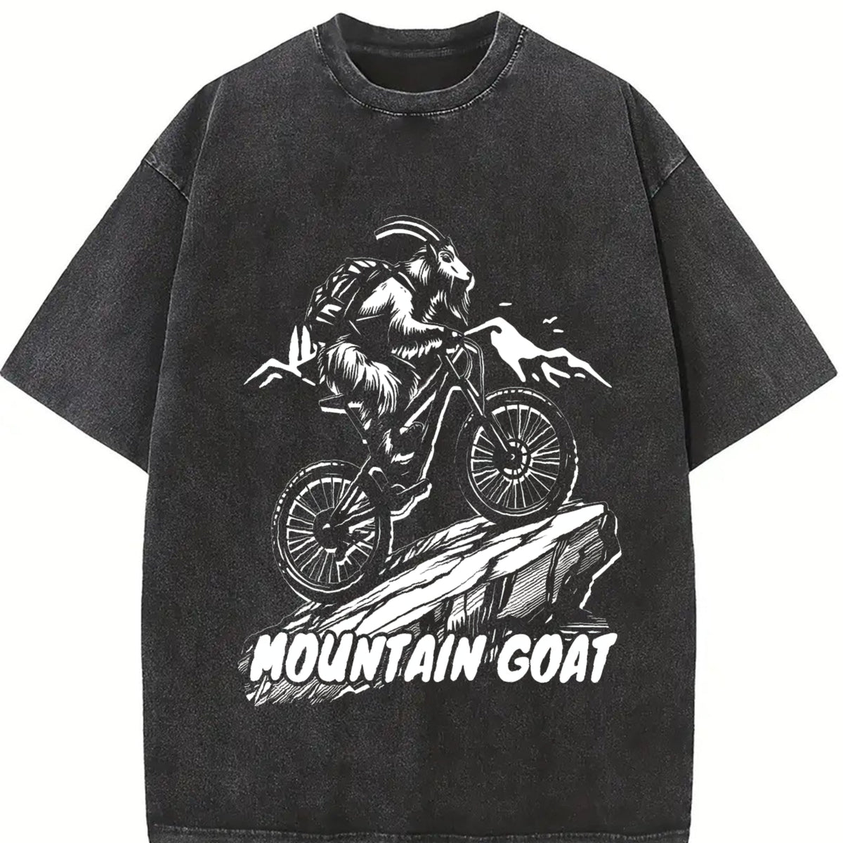 Funny Mountain Goat 90s Vintage Washed T-Shirt product image 2