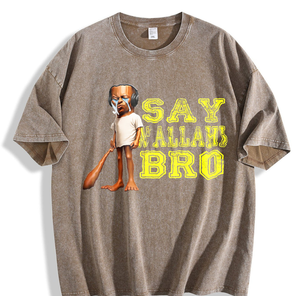 100 Funny Tung Speed Brainrot Say Wallahi Bro Meme Vintage product image 3