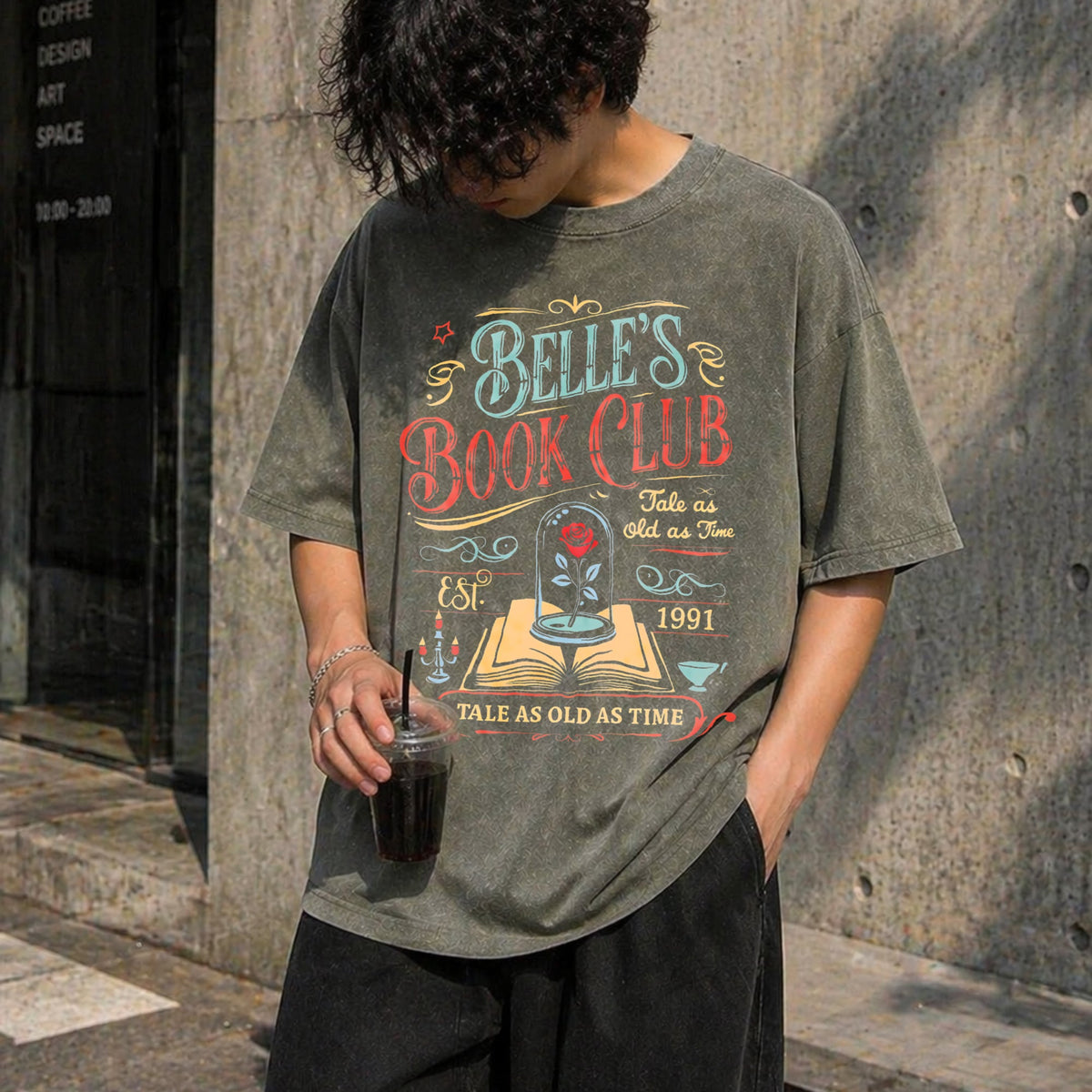 Disney Belle Book Club Vintage Washed T-Shirt product image 4