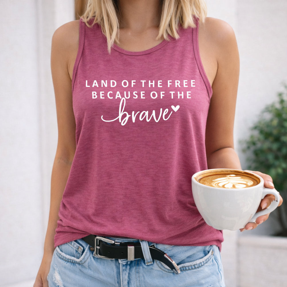Land Of The Free Patriotic : 4th Of July Women's Tank Top