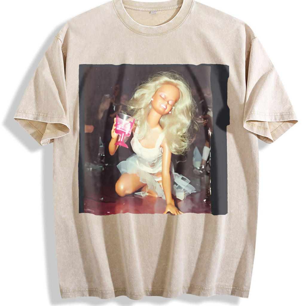 Doll Party Portrait Vintage Washed T-Shirt product image 1