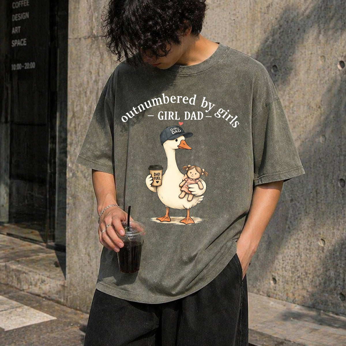 Girl Dad Vintage Washed T-Shirt product image 11