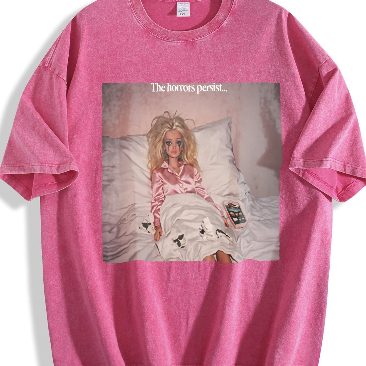 The Horrors Persist Doll Meme Vintage Washed T-Shirt product image 7