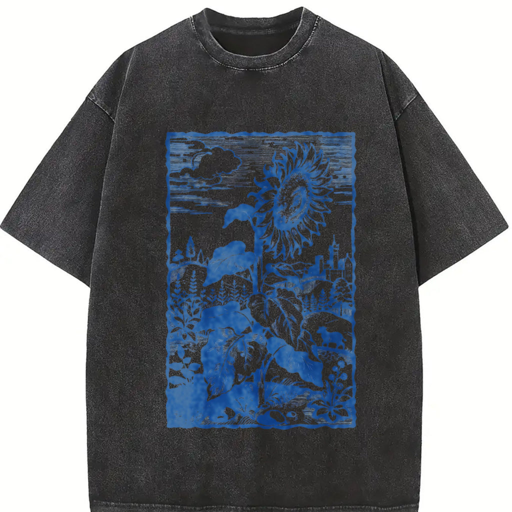 Sunflower Medieval Vintage Washed T-Shirt product image 2