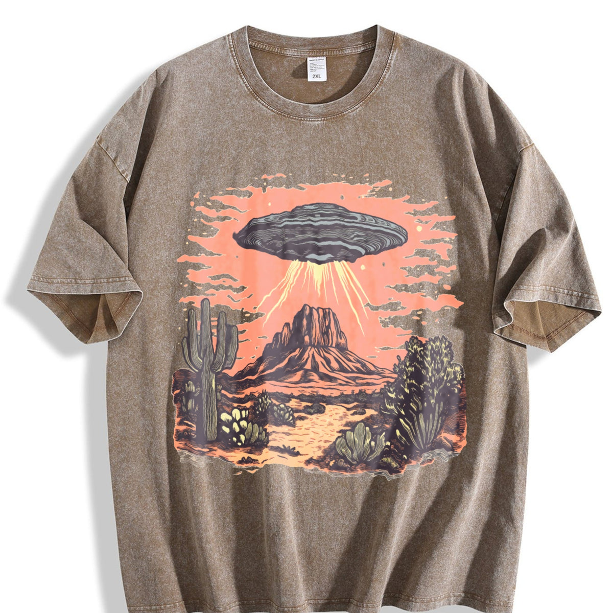 UFO In Dessert Y2K Vintage Washed T-Shirt product image 3