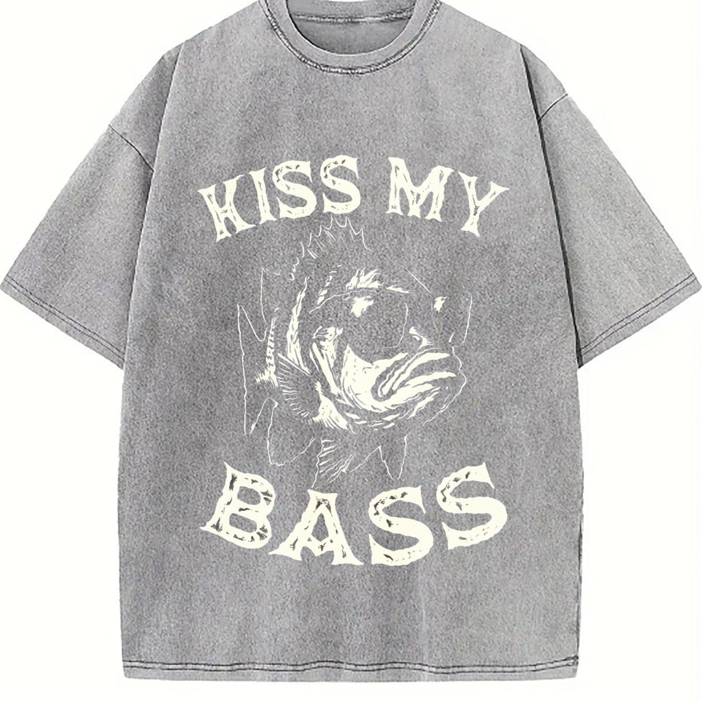 Kiss My Bass Fishing Vintage Washed T-Shirt product image 5