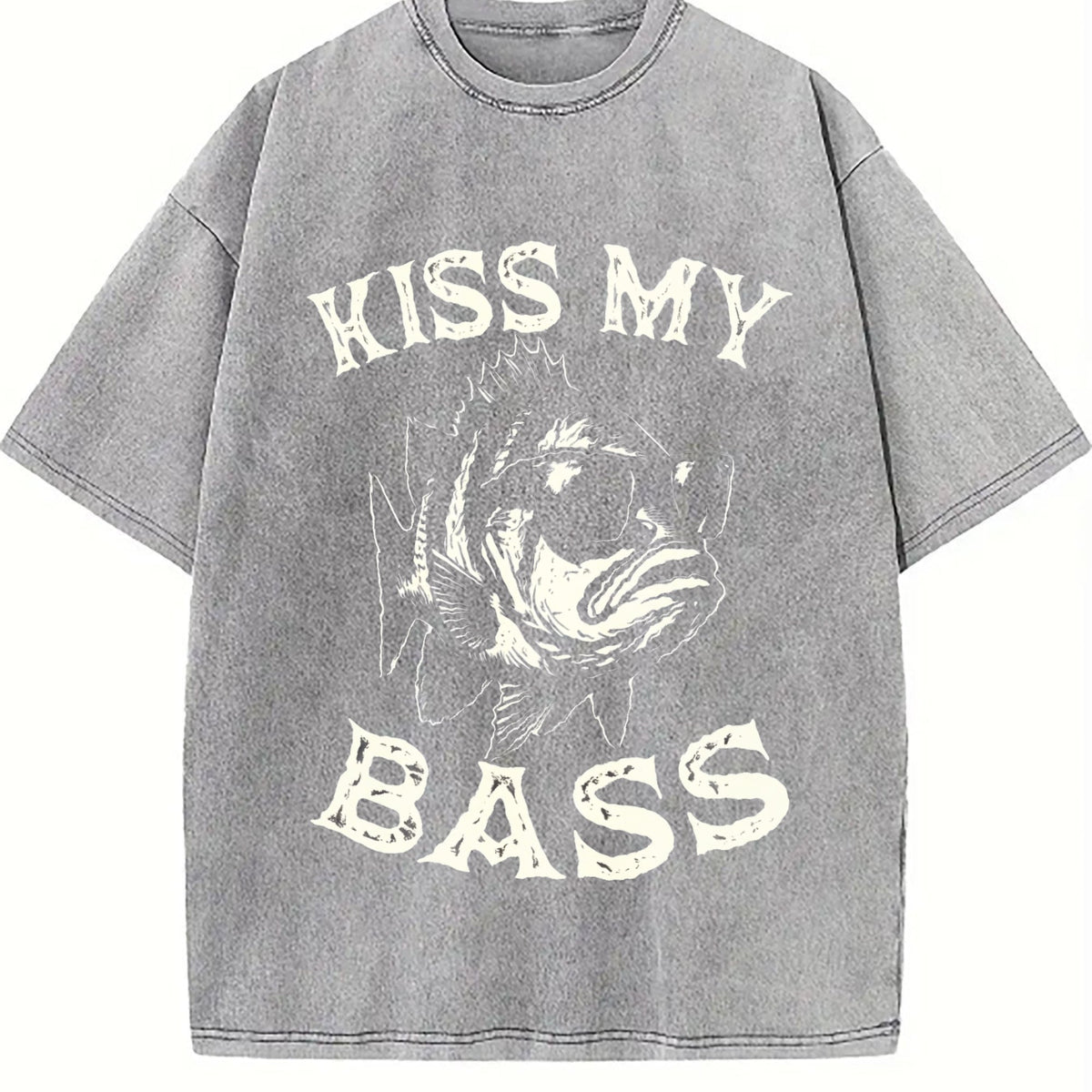 Kiss My Bass Fishing Vintage Washed T-Shirt product image 5