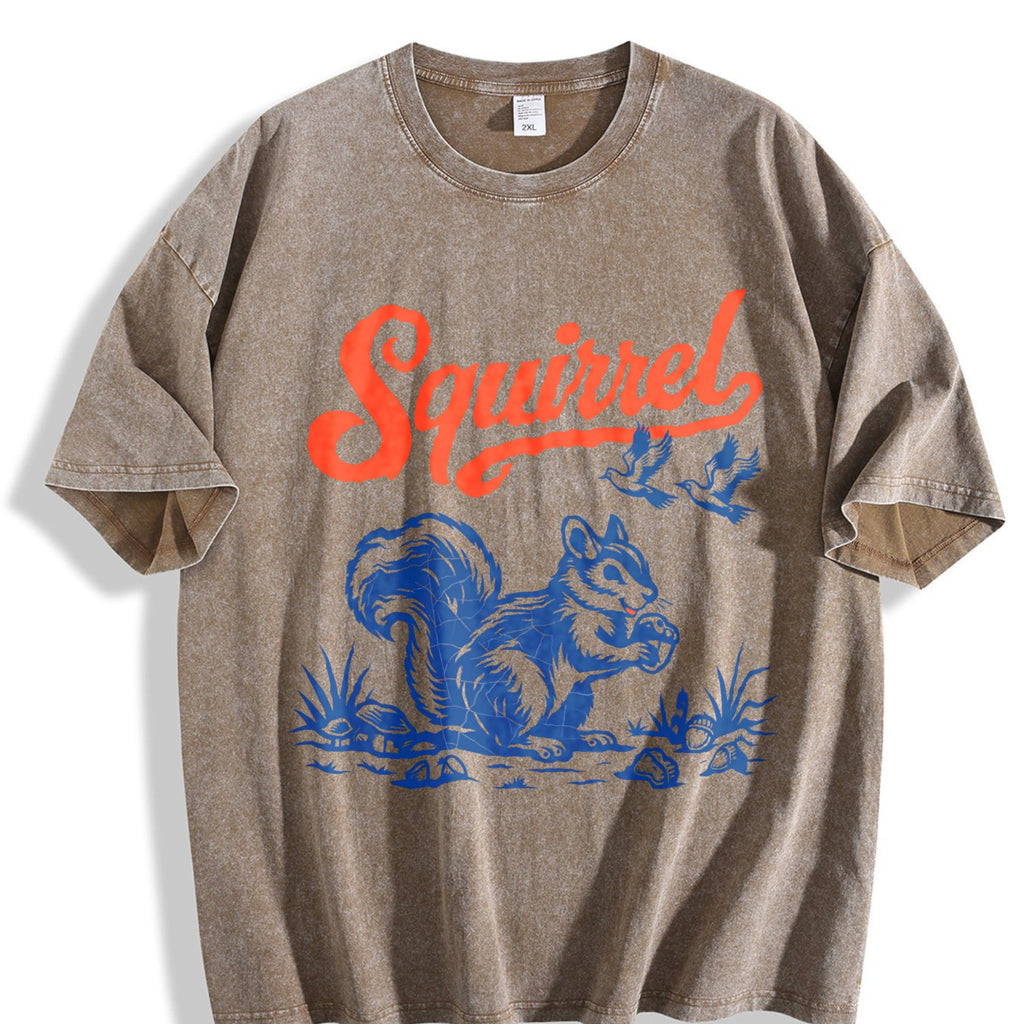 Squirrel : Woodland Animal Vintage Washed T-Shirt product image 3
