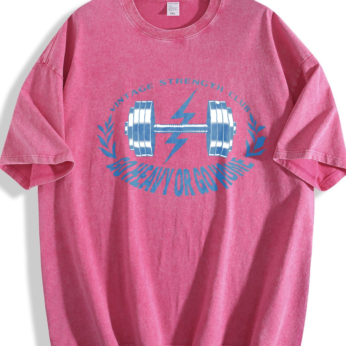 80s Gym Lover Dumbbell Fitness Vintage Washed T-Shirt product image 7