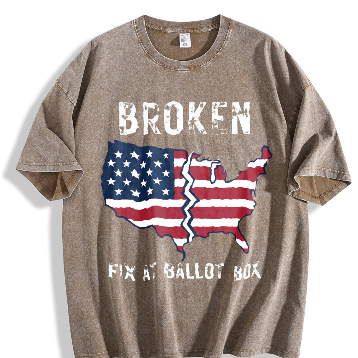 America Is Broken Fix At Ballot Vintage Washed T-Shirt product image 3