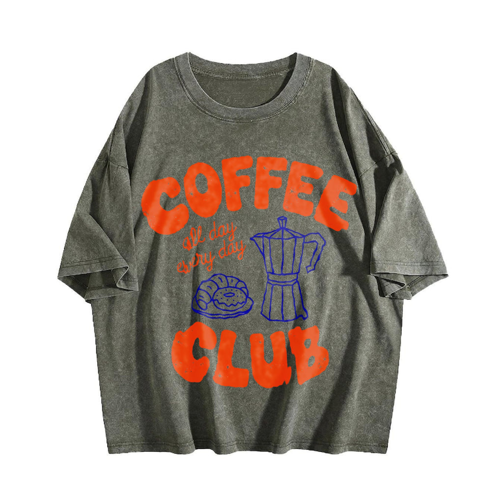 Coffee Club Vintage Washed T-Shirt product image 4
