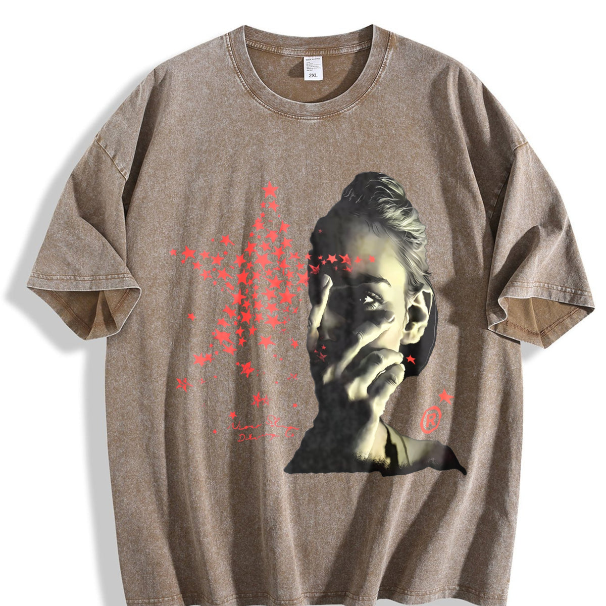Star Portrait Vintage Washed T-Shirt product image 3