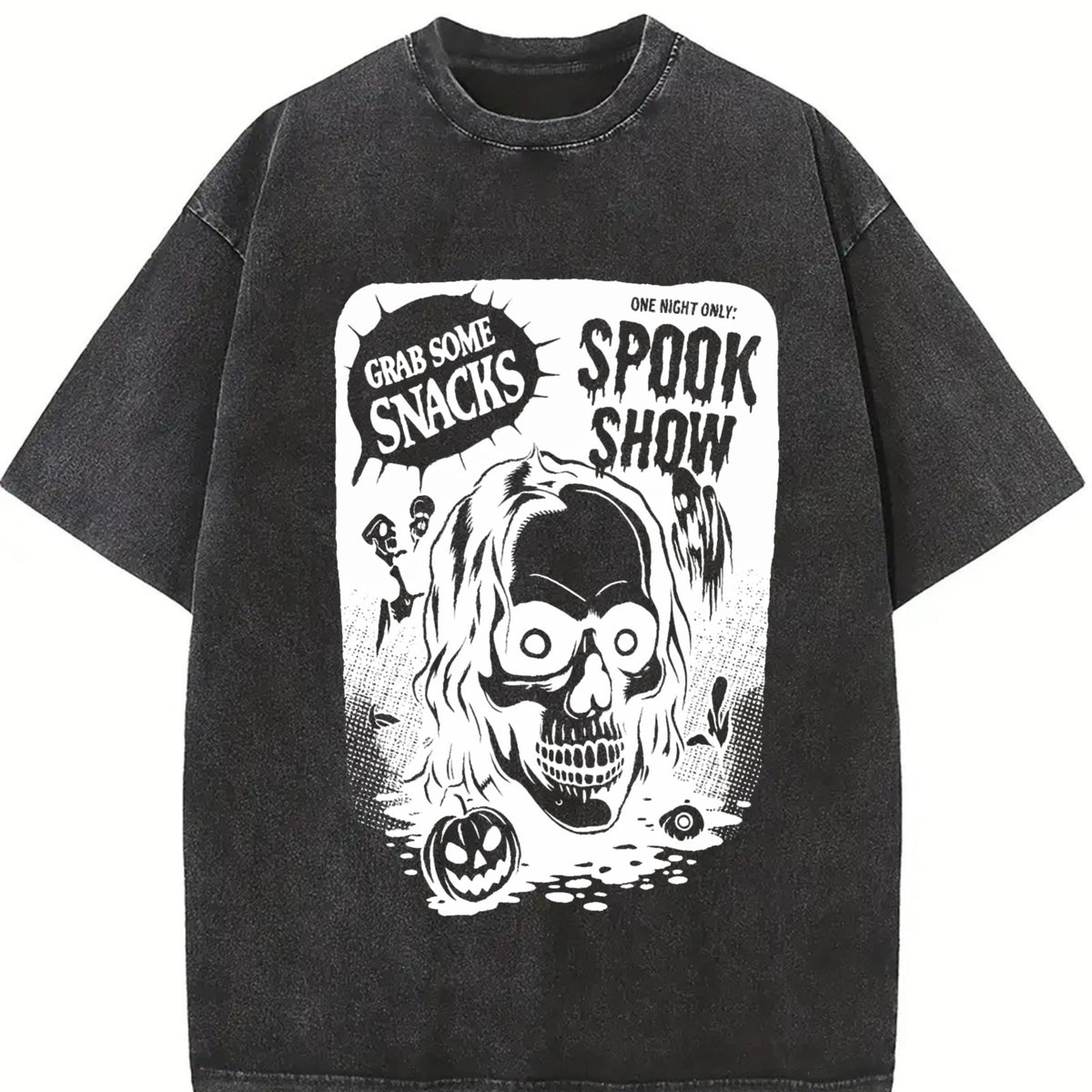 Spooky Show Halloween Vintage Washed T-Shirt product image 2