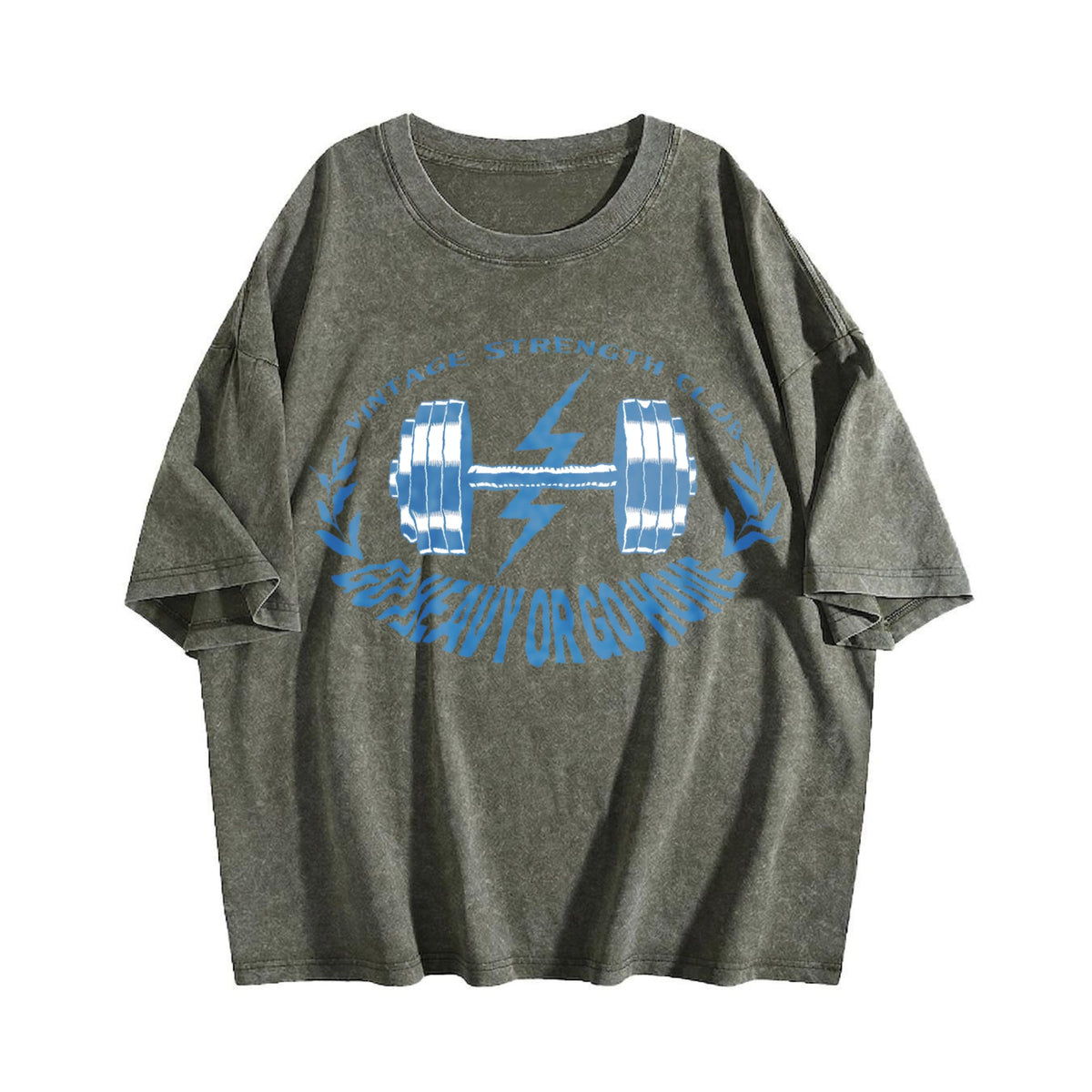 80s Gym Lover Dumbbell Fitness Vintage Washed T-Shirt product image 4