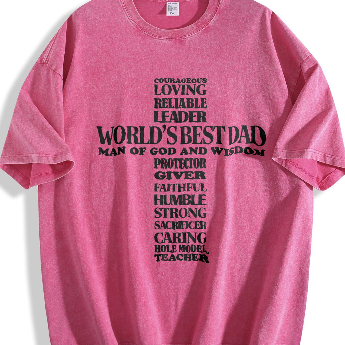 Worlds Best Christian Dad Vintage Washed T-Shirt product image 7
