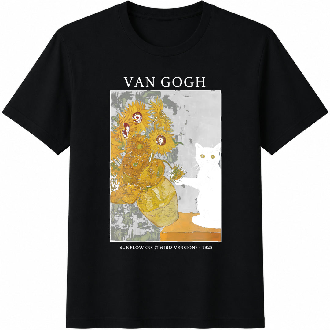 Cat Funny Van Gogh Meme Black Art Artist Kitty Cotton product image 1