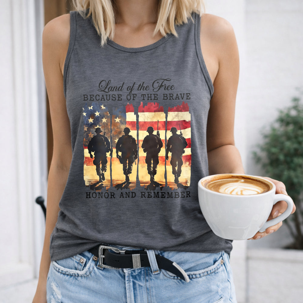 Land Of The Free Because Of The Brave Women's Tank Top