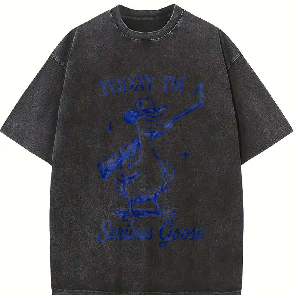 Funny Goose Today I'm A Serious Vintage Washed T-Shirt product image 2