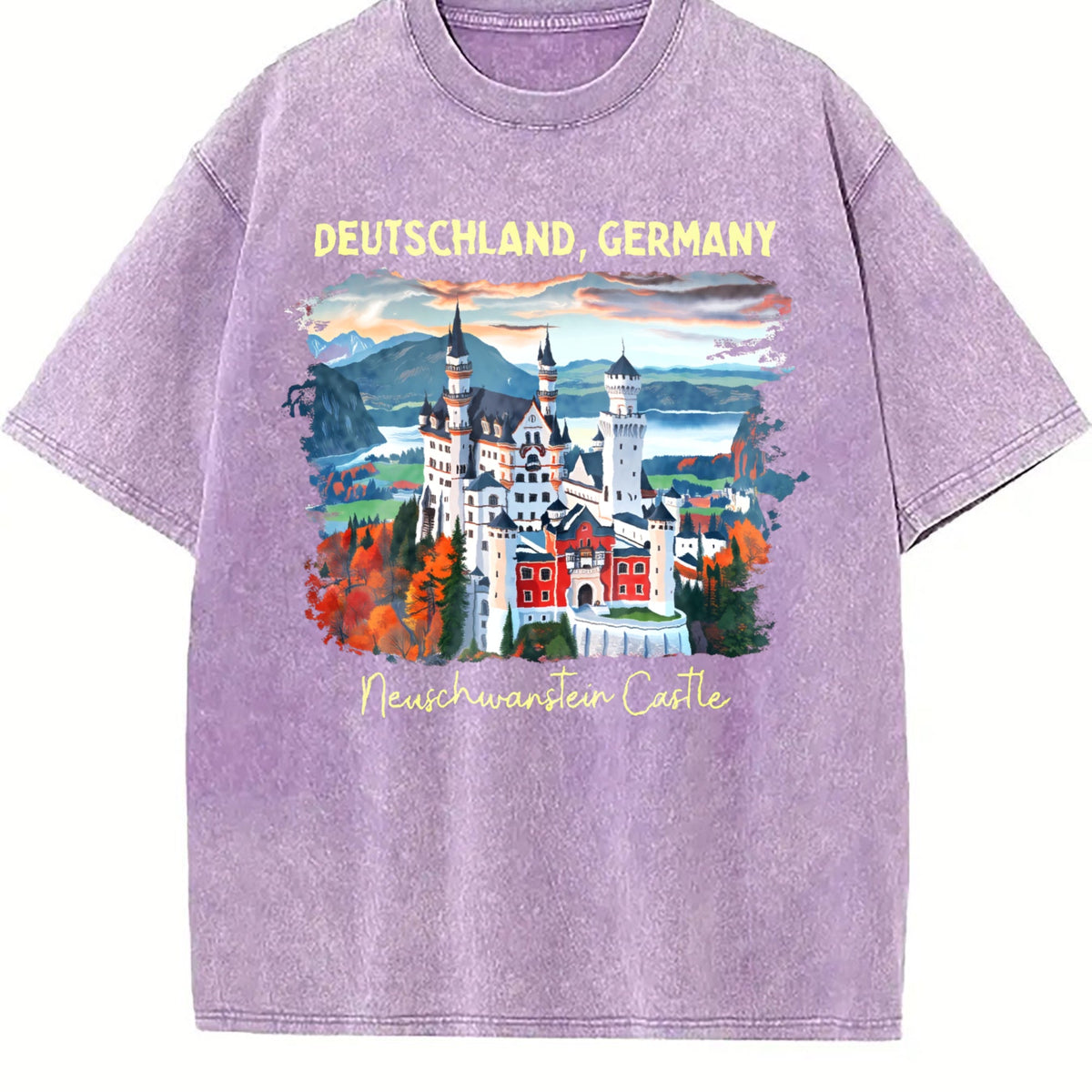 Germany Neuschwanstein Castle Vintage Washed T-Shirt product image 6