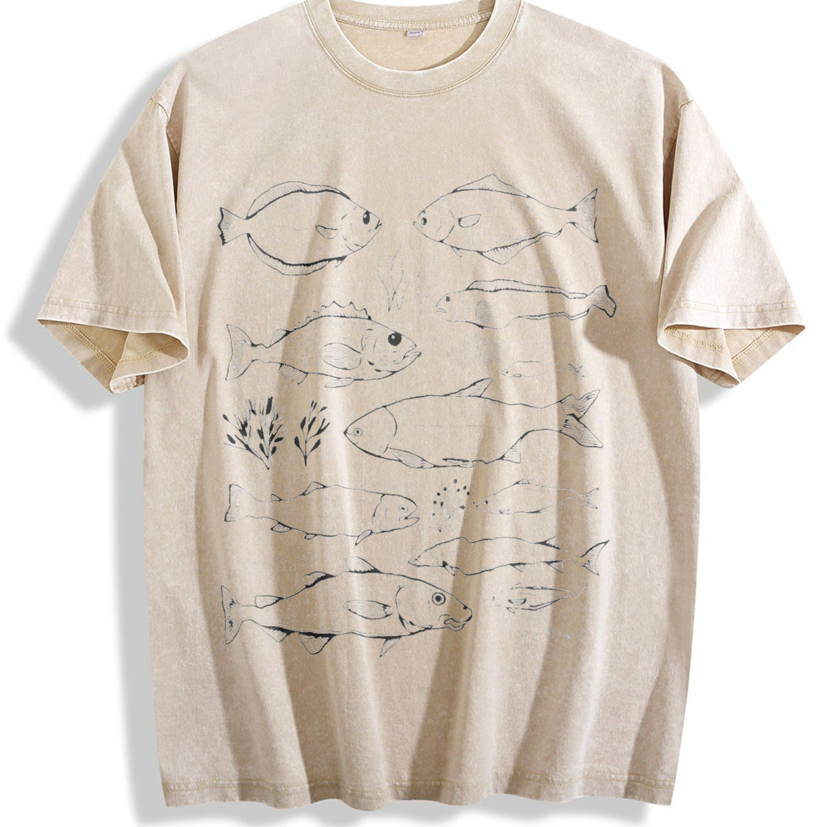 Fish Tattoo Vintage Washed T-Shirt product image 1