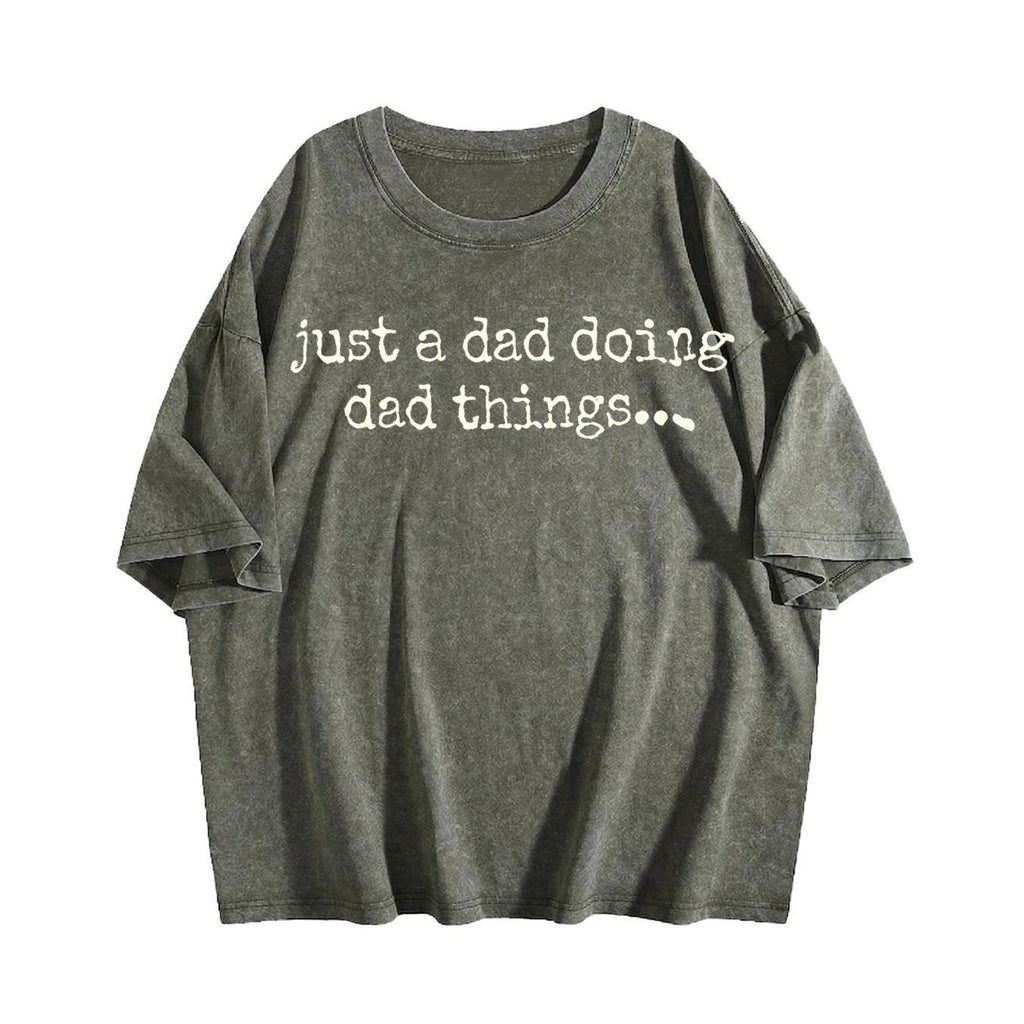 Just A Dad Doing Things Funny Vintage Washed T-Shirt product image 4
