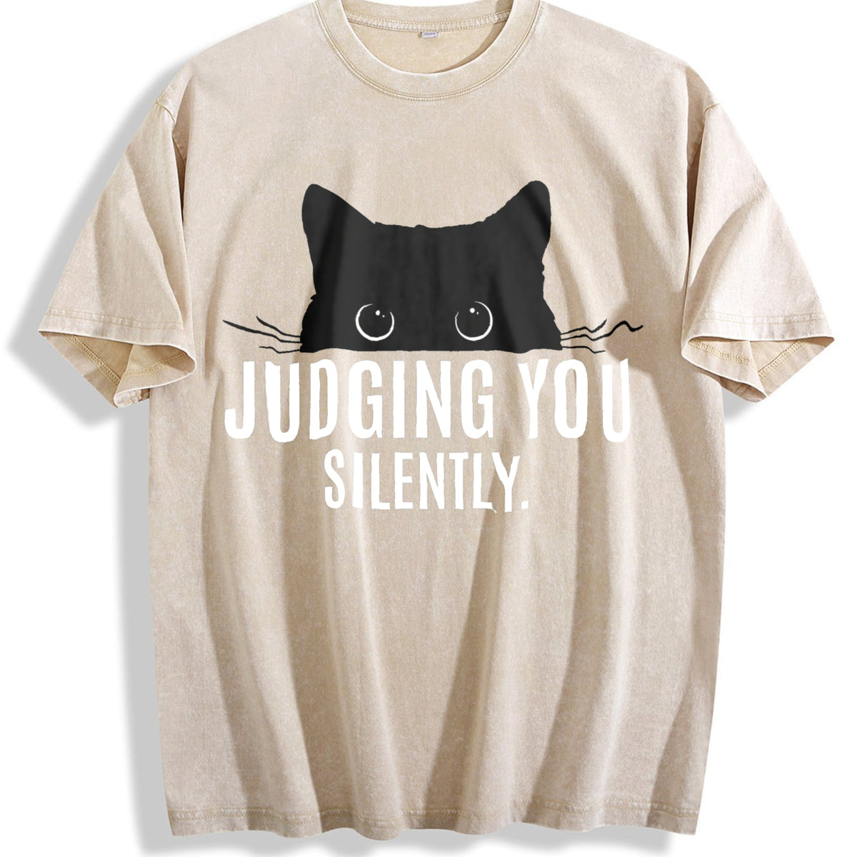 Judging You Silently Cat Vintage Washed T-Shirt product image 1