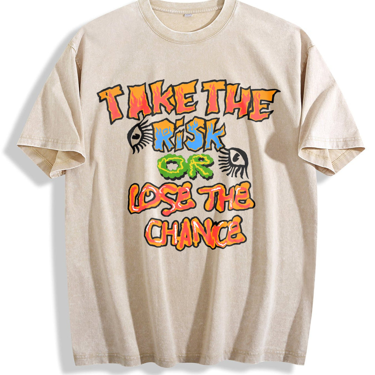 Take The Risk Graffiti Text Vintage Washed T-Shirt product image 1