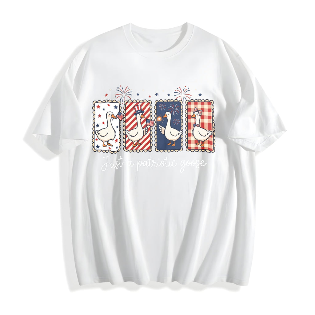 Just A Patriotic Goose Cotton T-Shirt product image 2