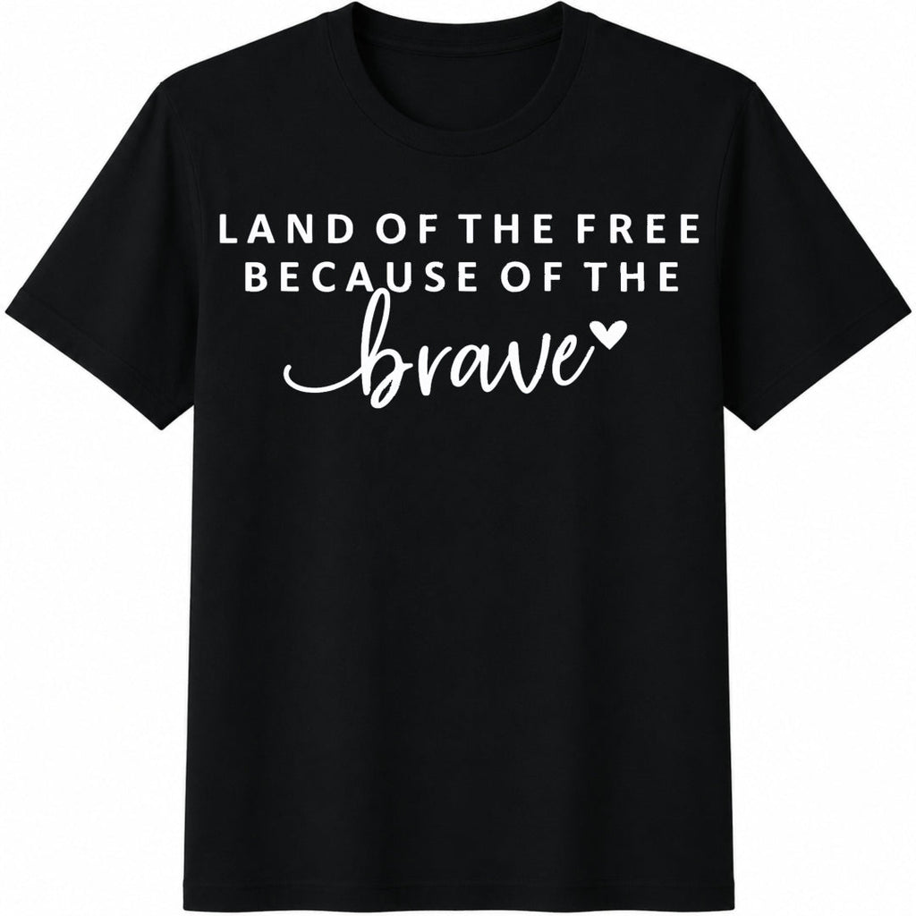 Land Of The Free Patriotic : 4th Of July Cotton T-Shirt product image 1