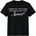 Land Of The Free Patriotic : 4th Of July Cotton T-Shirt product image 1
