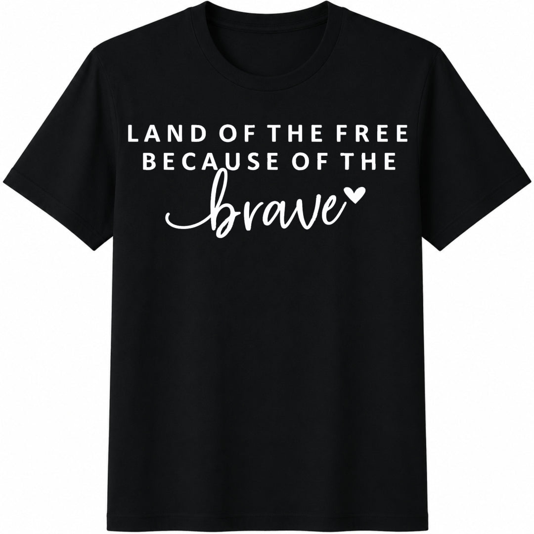 Land Of The Free Patriotic : 4th Of July Cotton T-Shirt product image 1