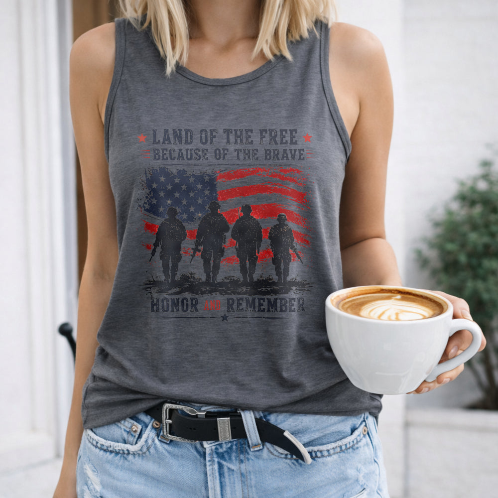 Land Of The Free Because Of The Brave Women's Tank Top