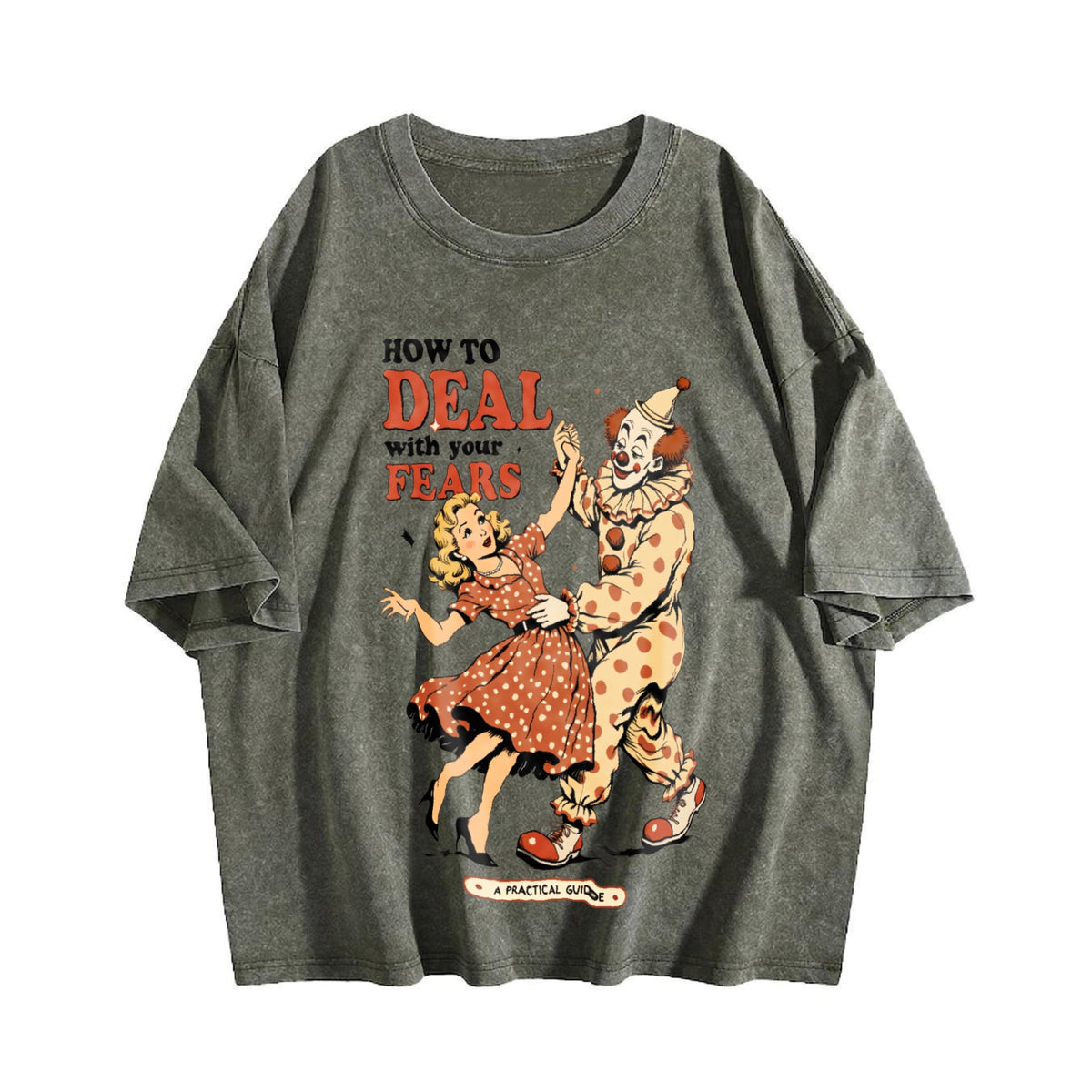 Clown Horror Vintage Washed T-Shirt product image 4
