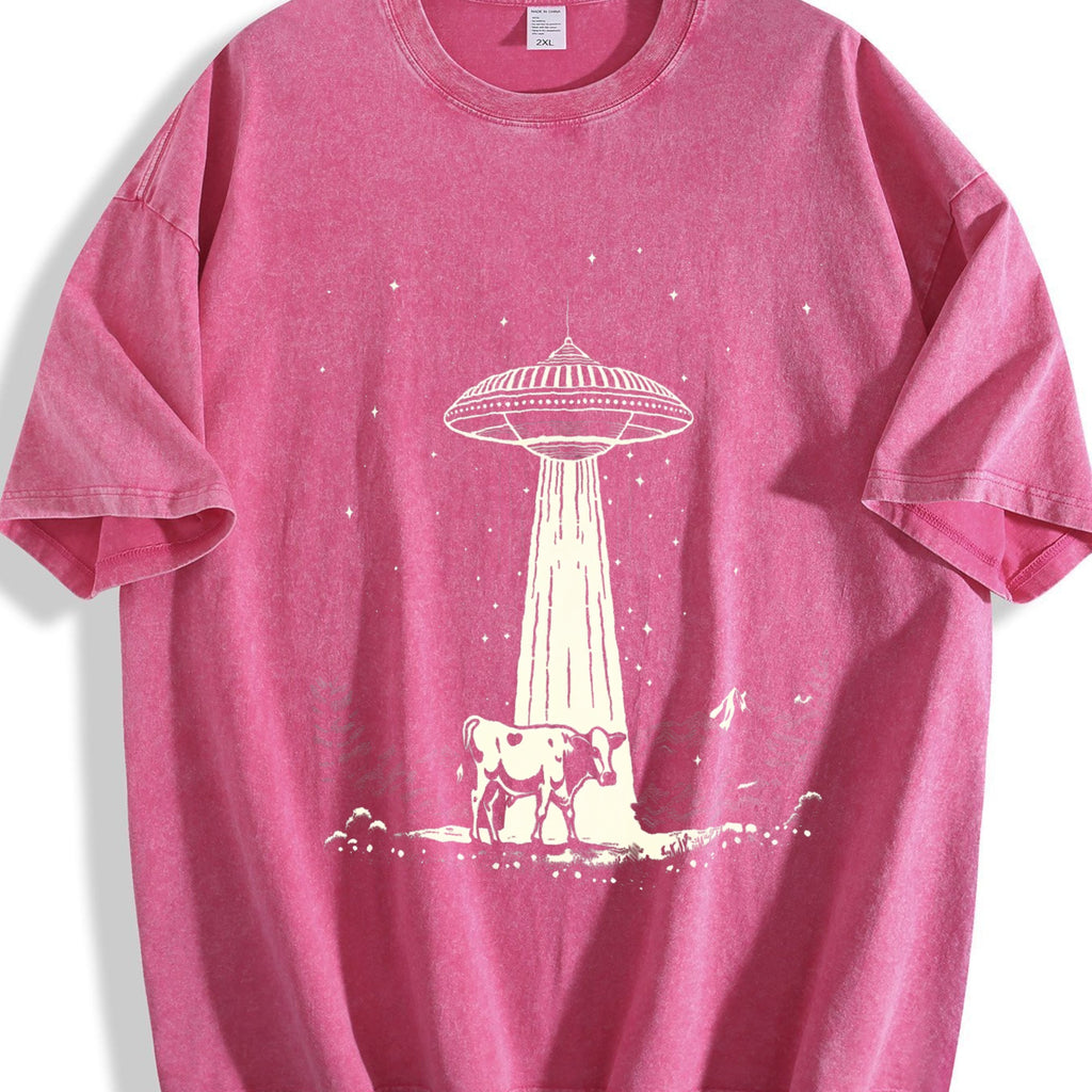 Cow And Western UFO 90s Vintage Washed T-Shirt product image 7