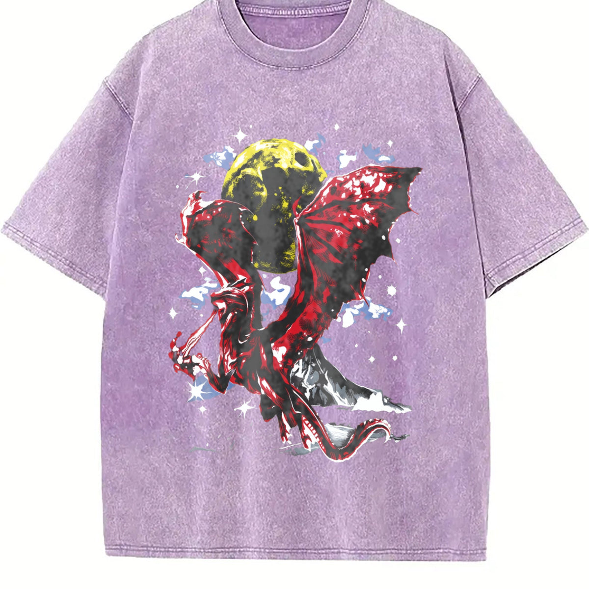 Fantasy Dragon Y2K Vintage Washed T-Shirt product image 6