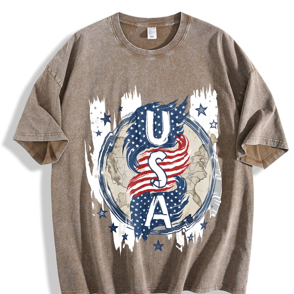 Explorer Statement With Vertical USA Flag And Grunge product image 3
