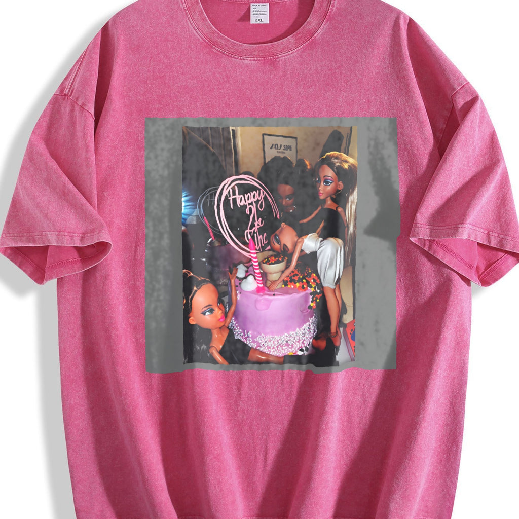 Doll Birthday Party Vintage Washed T-Shirt product image 7