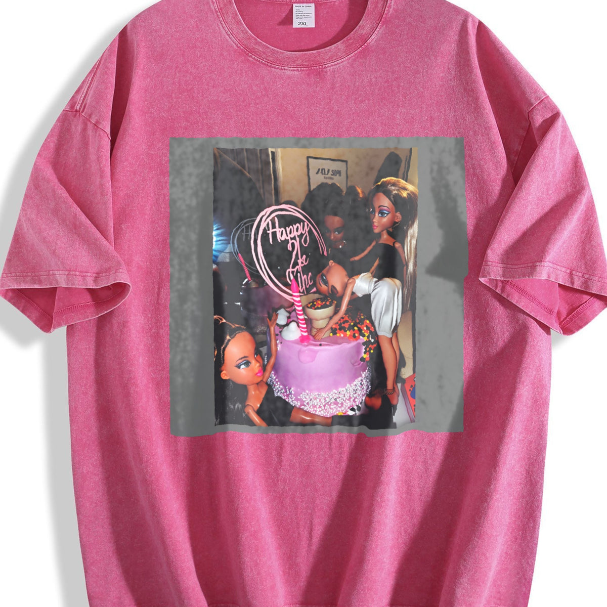 Doll Birthday Party Vintage Washed T-Shirt product image 7