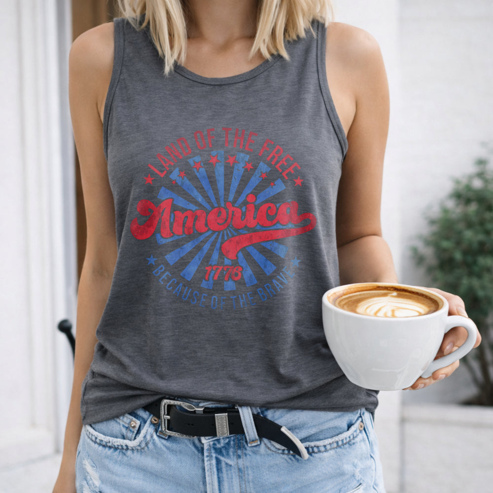 Land Of The Free Because Of The Brave Women's Tank Top