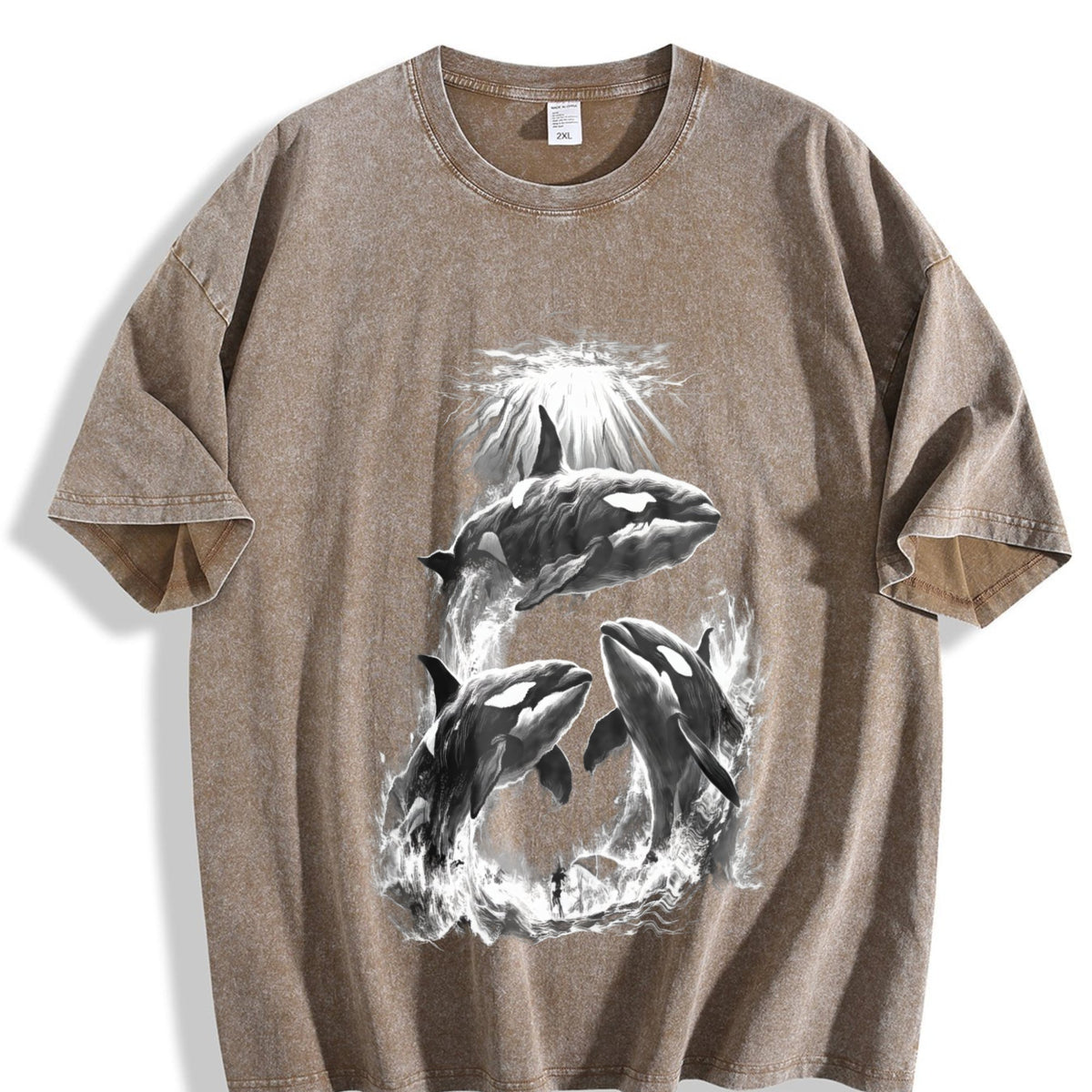 Killer Whales Vintage Washed T-Shirt product image 3
