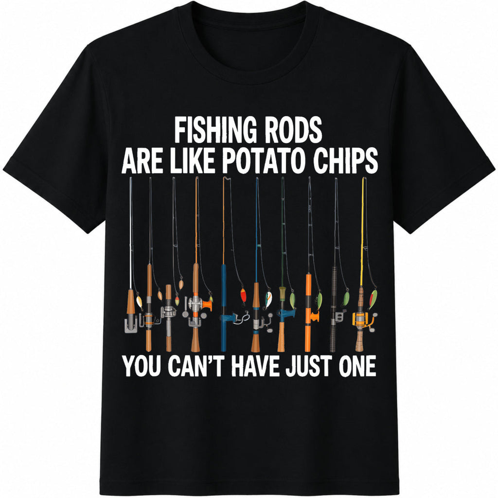 Funny Fishing Rods - Fisherman Cotton T-Shirt product image 1
